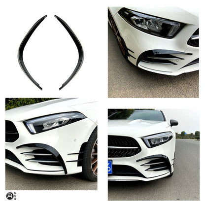 AMG LOOK AERO FLAPS NERO anteriore per Mercedes Classe A W177 AUTOELEGANCERICAMBI