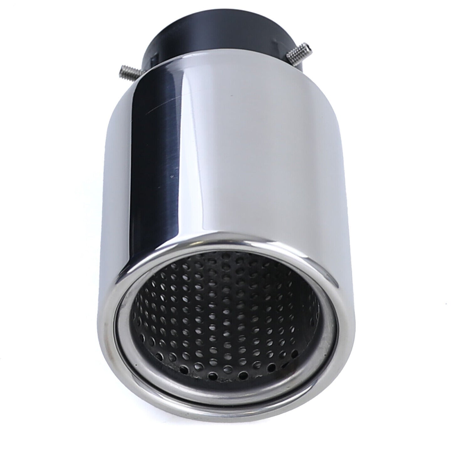 Terminale di scarico racing in acciaio inox per viti tonde da 89 mm-