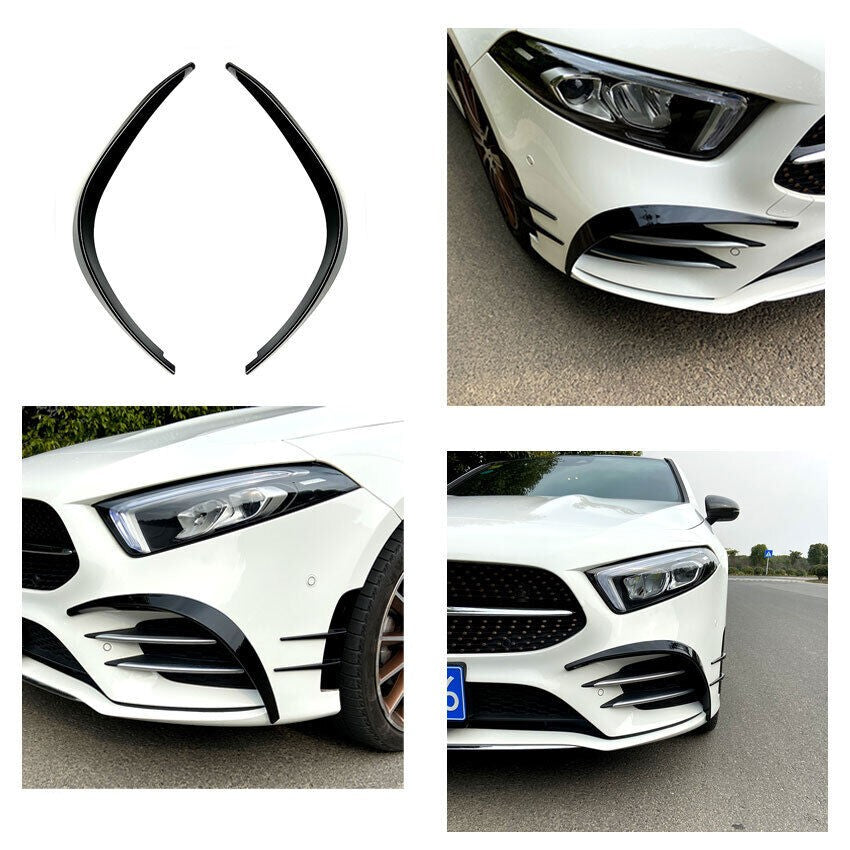 Adatto per Mercedes W177 Classe A anteriore AMG OTTICA AERO FLAPS NERO