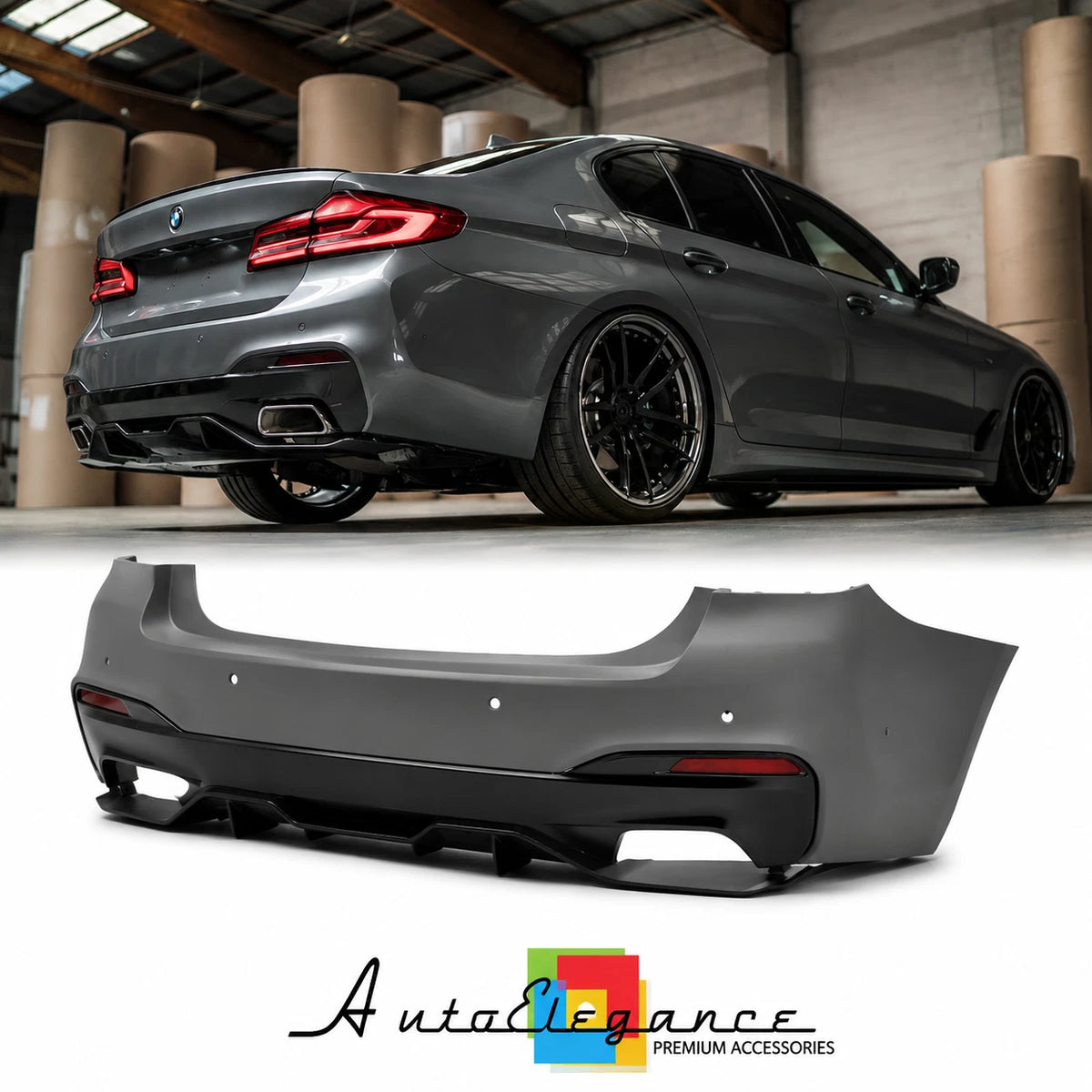 PARAURTI POSTERIORE BMW G30 17-20 LOOK M PERFORMANCE PDC 6