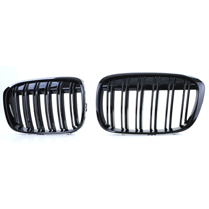 Griglia radiatore sportiva doppia barra performance lucida per BMW X1 F48 14-19