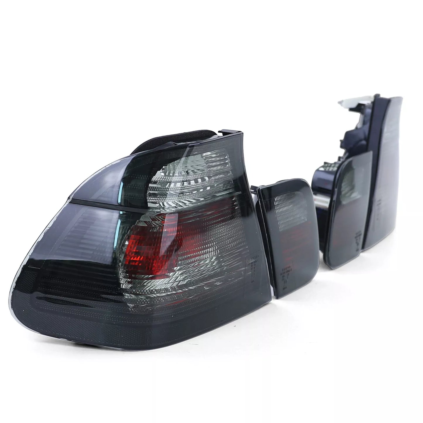 💎Crystal Black Smoke Glass Rear Lights Fit For BMW E46 Sedan 98-01💎