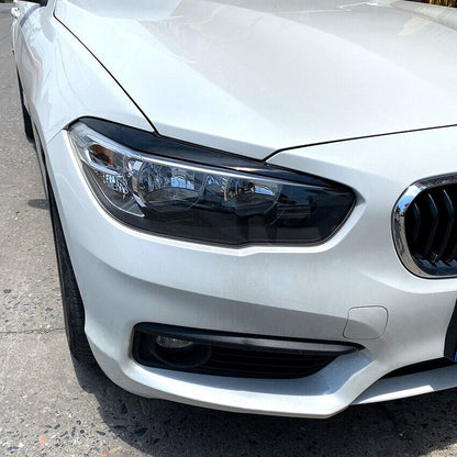 Per BMW F20 F21 LCI 2015-2019 pannelli fari aspetto cattivo nero lucido