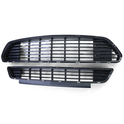 Griglia radiatore sportiva superiore e inferiore nera lucida per Ford Mustang 6