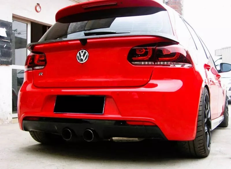 ❤️Kit spoiler posteriore centrale nero lucido adatto per VW Golf MK6 GTD GTI R20