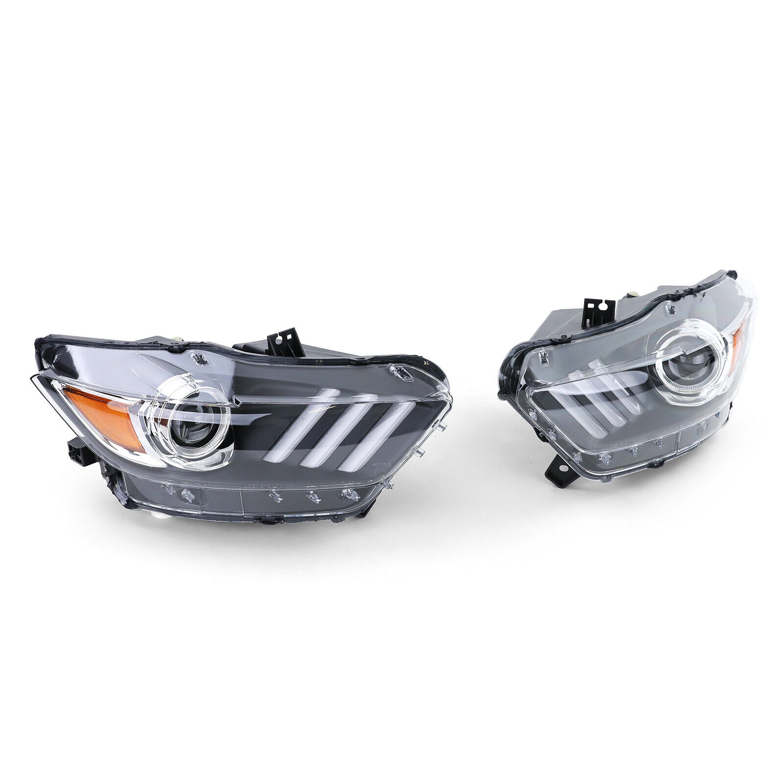 Coppia fari Bi Xenon cromati neri per Ford Mustang 6 Coupe Cabrio 14-17 AUTOELEGANCERICAMBI