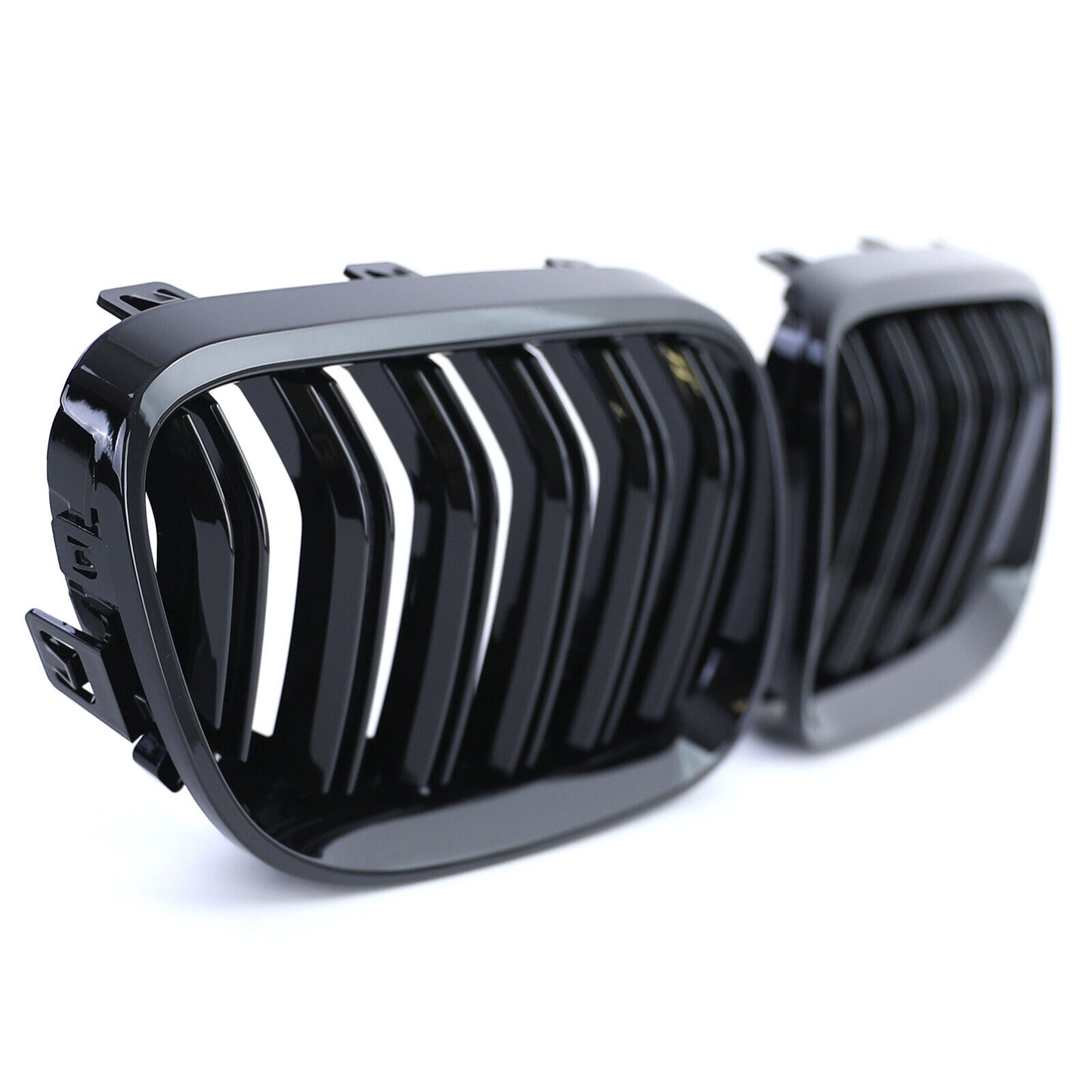 Griglia del radiatore sportiva doppia barra lucida per prestazioni compatibile per BMW Serie 3 E92 E93 10-13