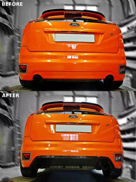 ✨DIFFUSORE posteriore  nero lucido ABS per Ford Focus Mk2 St prefazione✨