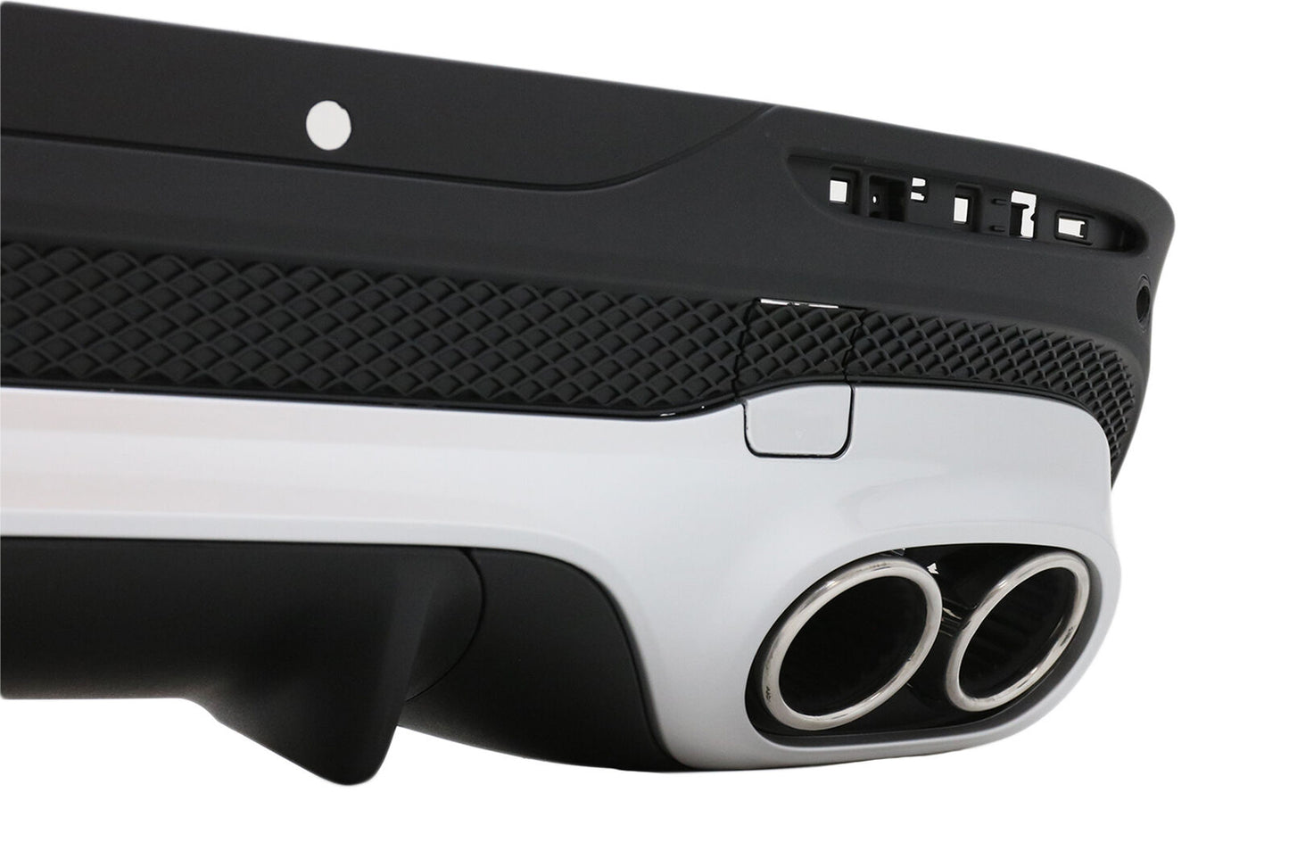 Chrome Diffuser Bumper Exhaust Tips For Mercedes GLB X247 SUV 20+ 45S Look