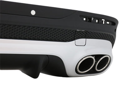 Chrome Diffuser Bumper Exhaust Tips For Mercedes GLB X247 SUV 20+ 45S Look
