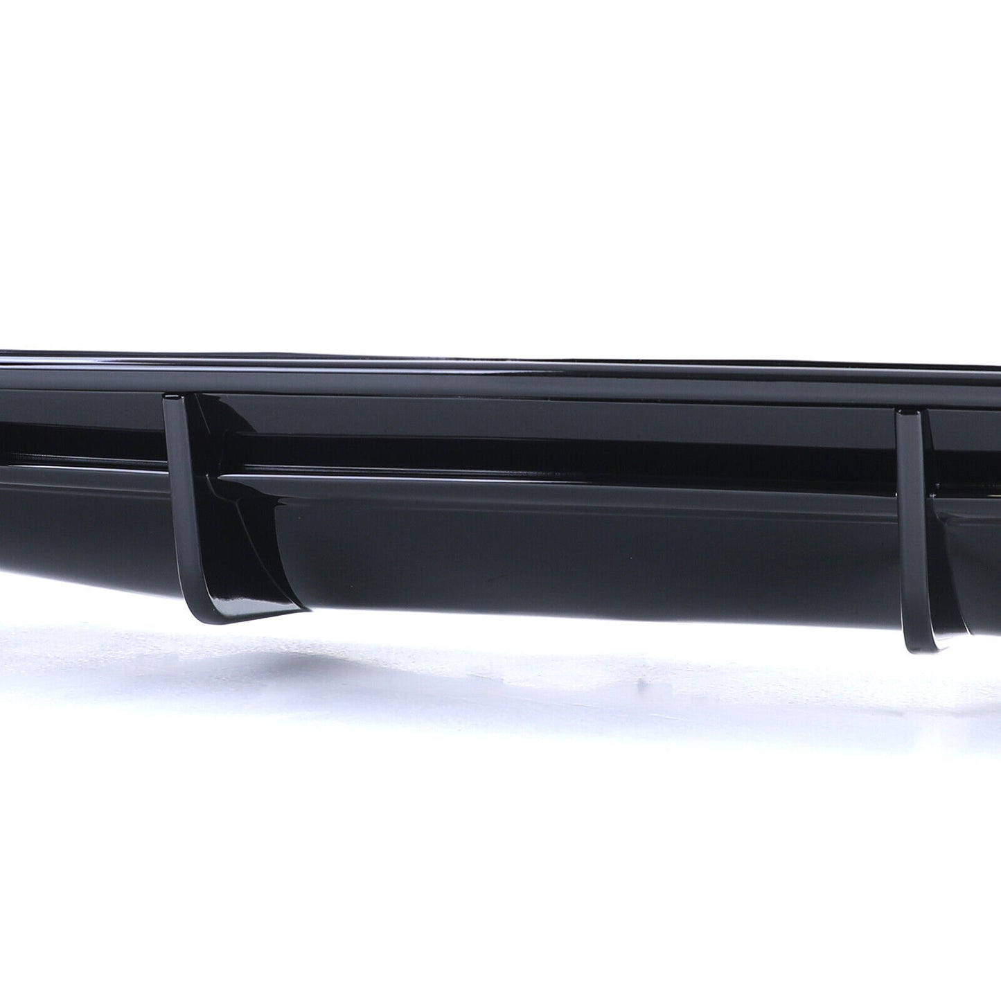 Diffusore Posteriore Sportivo Nero Lucido con Terminali di Scarico Cromato compatibile per Audi A6 C7 4G 14-18
