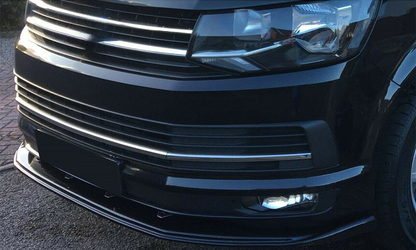 Labbro anteriore spoiler anteriore per VW Transporter T6 2015-2019 nero lucido