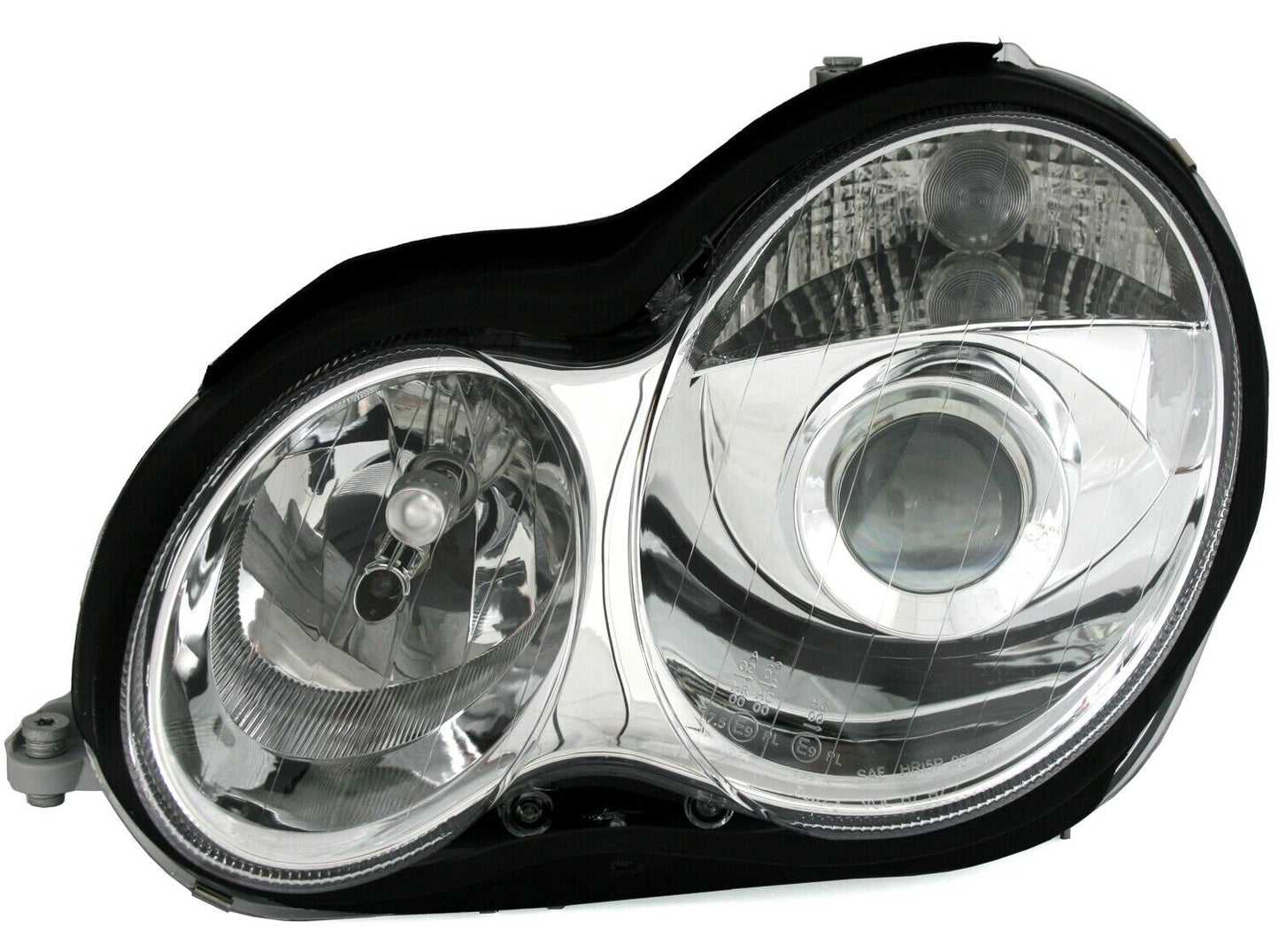 Chrome headlights set for Mercedes W203 C-Class by EAGLE EYES 