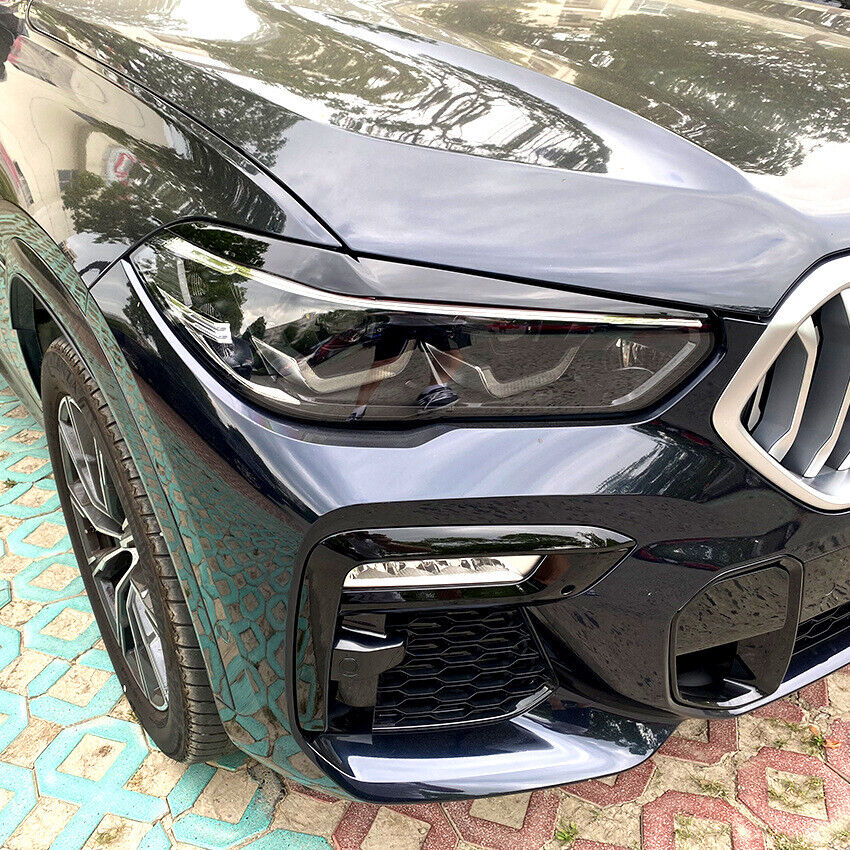 Per BMW X5 G05 e X6 G06 mascherine fari aspetto cattivo nero lucido