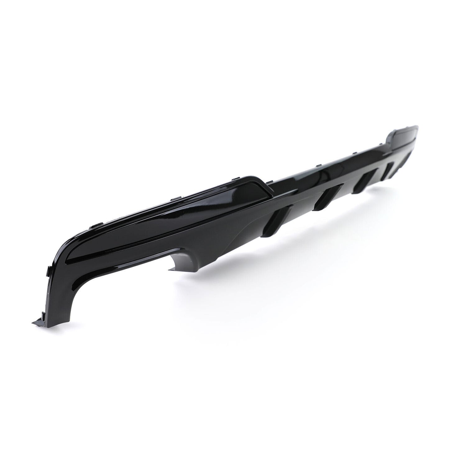 Diffusore Posteriore Lucido+Terminali di Scarico 4 Tubi Performance Look compatibile per BMW F10 F11 535