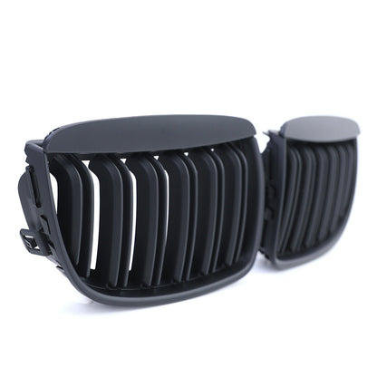 Griglia radiatore sportiva doppia barra performance opaca per BMW Serie 3 05-08