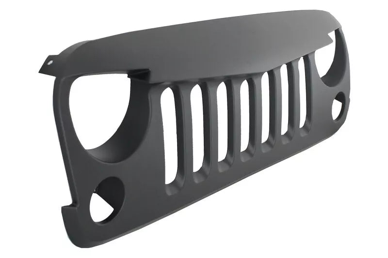 ✨Griglia Calandra per Jeep Wrangler Rubicon JK 07-17 Angry Look Nero opaco Gril✨