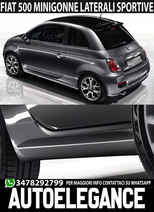 MINIGONNE SPORTIVE SOTTOPORTA PER FIAT 500 LOOK TUNING VRT