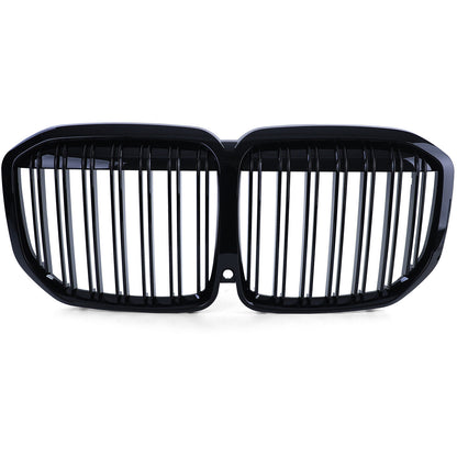Performance Gloss Double Bar Radiator Grille Fit For BMW X7 G07 2019+ 