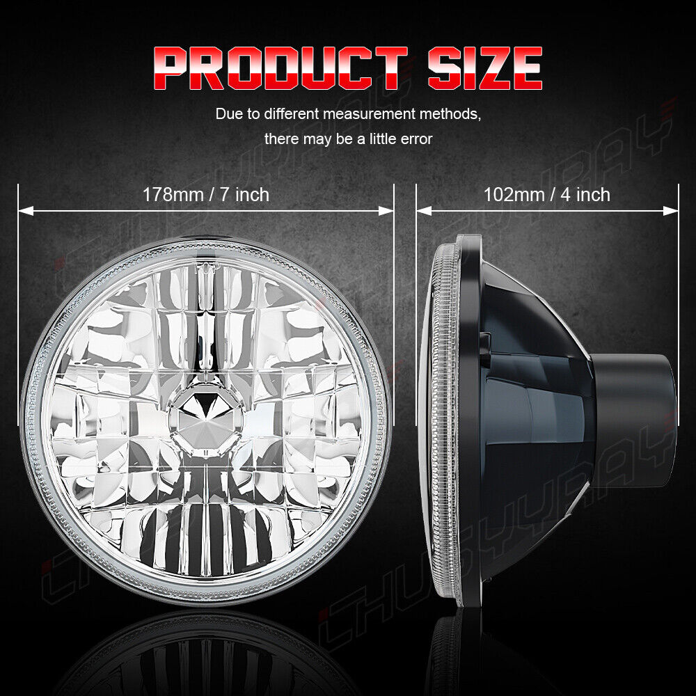 Per Ford F150 1975-1979Kit di conversione fari a LED rotondi da 7" H4abbaglianti