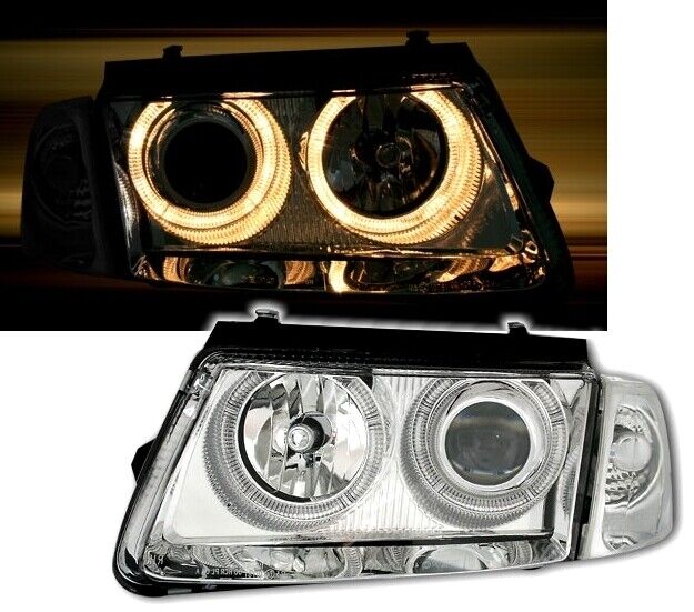 Set fari Angel Eyes per VW Passat 3B 96-00 con indicatore di direzione anteriore