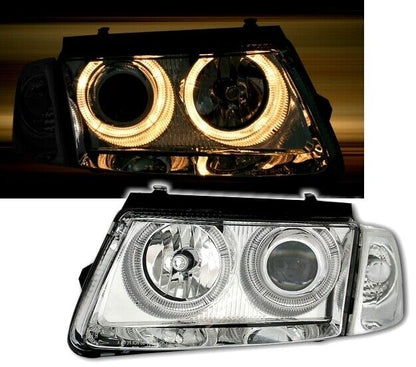 Set fari Angel Eyes per VW Passat 3B 96-00 con indicatore di direzione anteriore