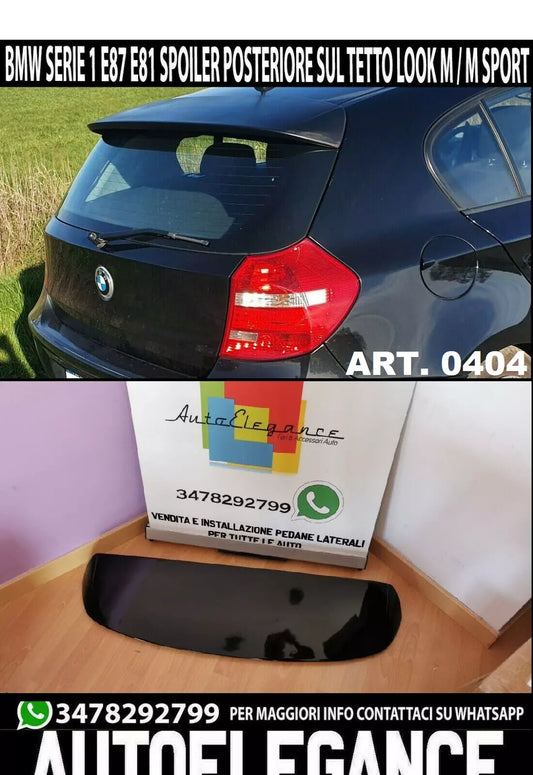 BMW SERIE 1 E87 E81 2004-2011 SPOILER POSTERIORE NERO LUCIDO ART. 0404