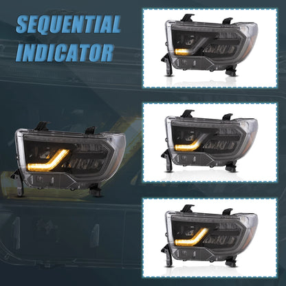 ⭐ART.2880 Fari Anteriori a LED con Sequenziale – Toyota Tundra (2007–2013) ⭐