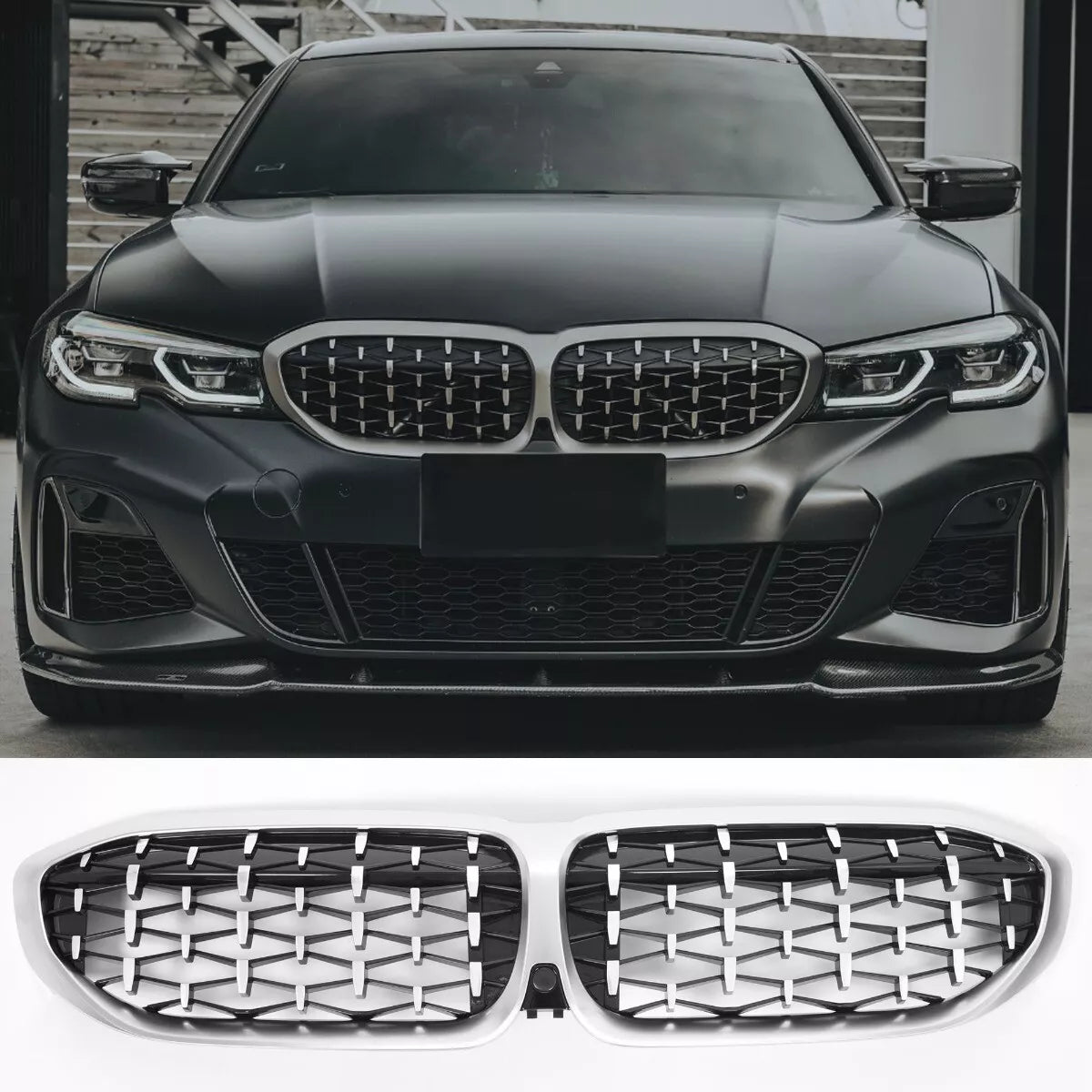 ☀️GRIGLIA DEL RADIATORE DIAMANTE ADATTO PER BMW SERIE 3 G20 G21 pre-LCI☀️