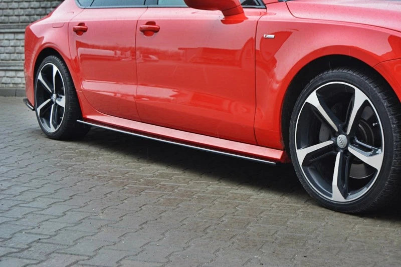 💕 Sotto minigonne  adatto per   Audi A7 S Line Facelift  nero lucido 💕