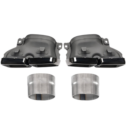 Diffusore posteriore doppio tubo adatto per Mercedes GLE C292 pacchetto nero