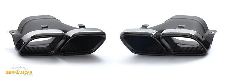 Diffusore spoiler posteriore + terminali di scarico (NERO) in C63 AMG LOOK