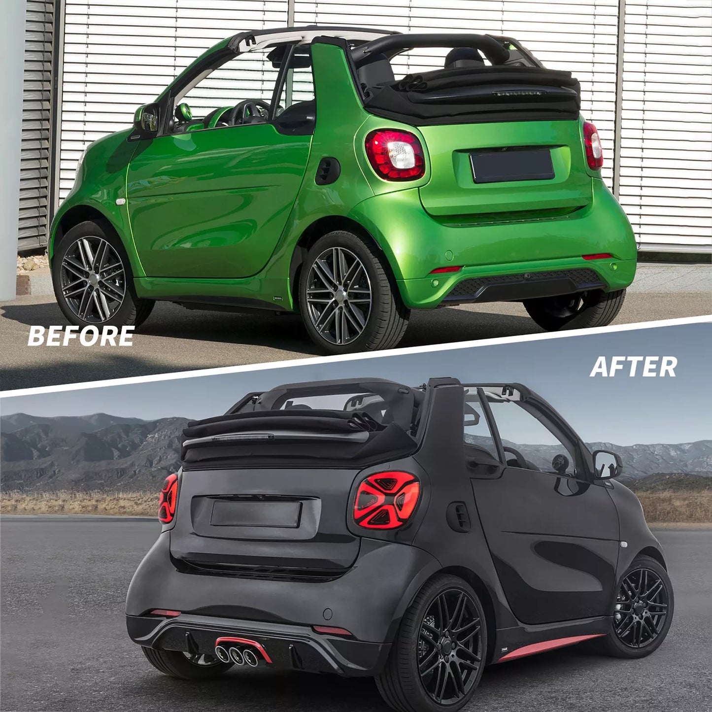 ⭐ART.2908 Fanali Posteriori a LED Fumé – Smart 453 ForTwo / ForFour (2015–2019)⭐