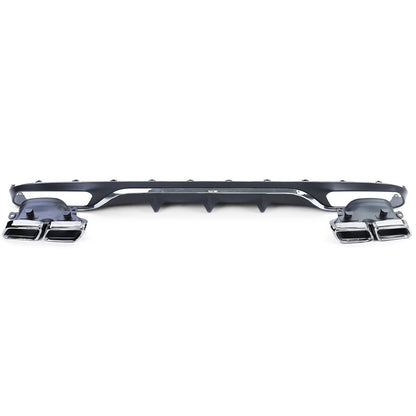 Rear Diffuser with Chrome Exhaust Tips for Mercedes E-Class W213 