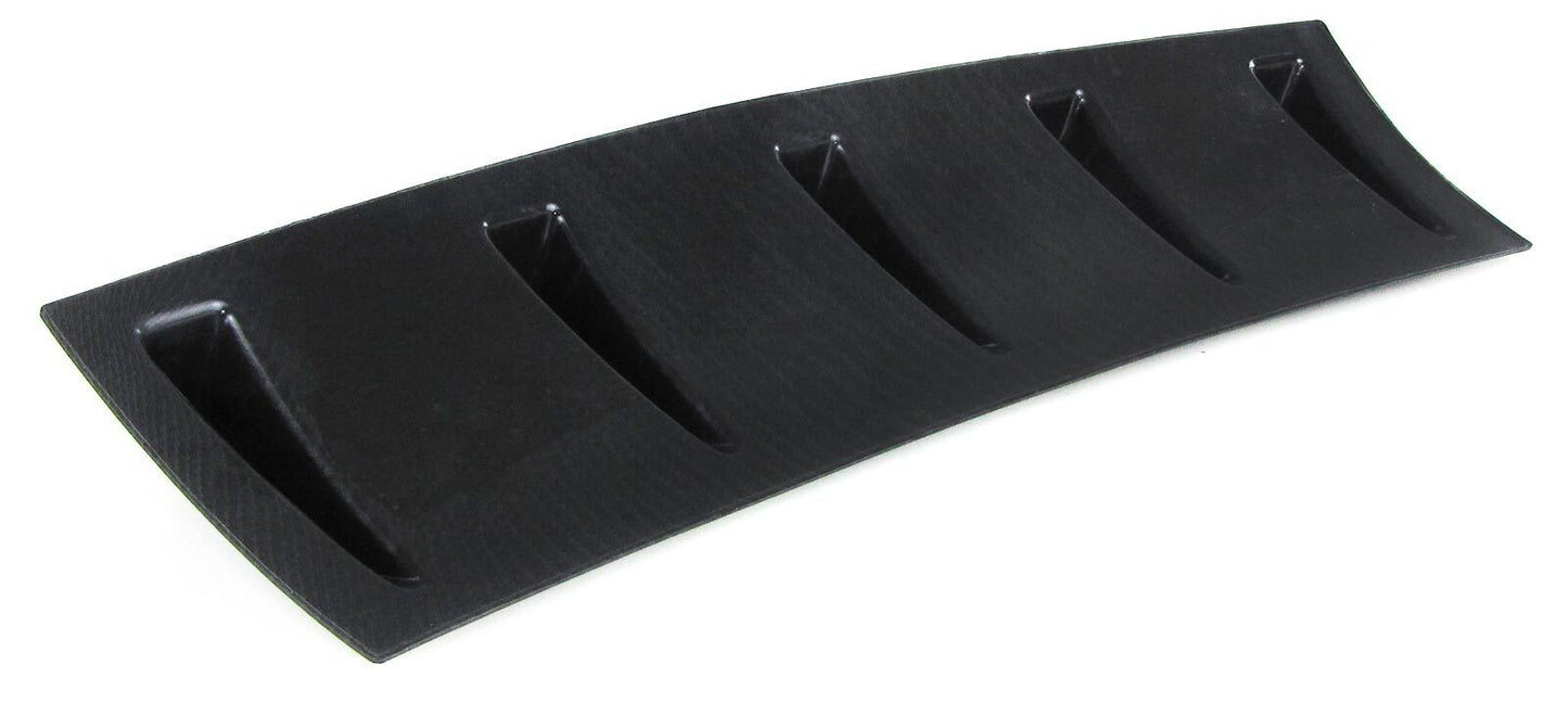 Diffusore posteriore universale per paraurti posteriore con 5 alette carbon look