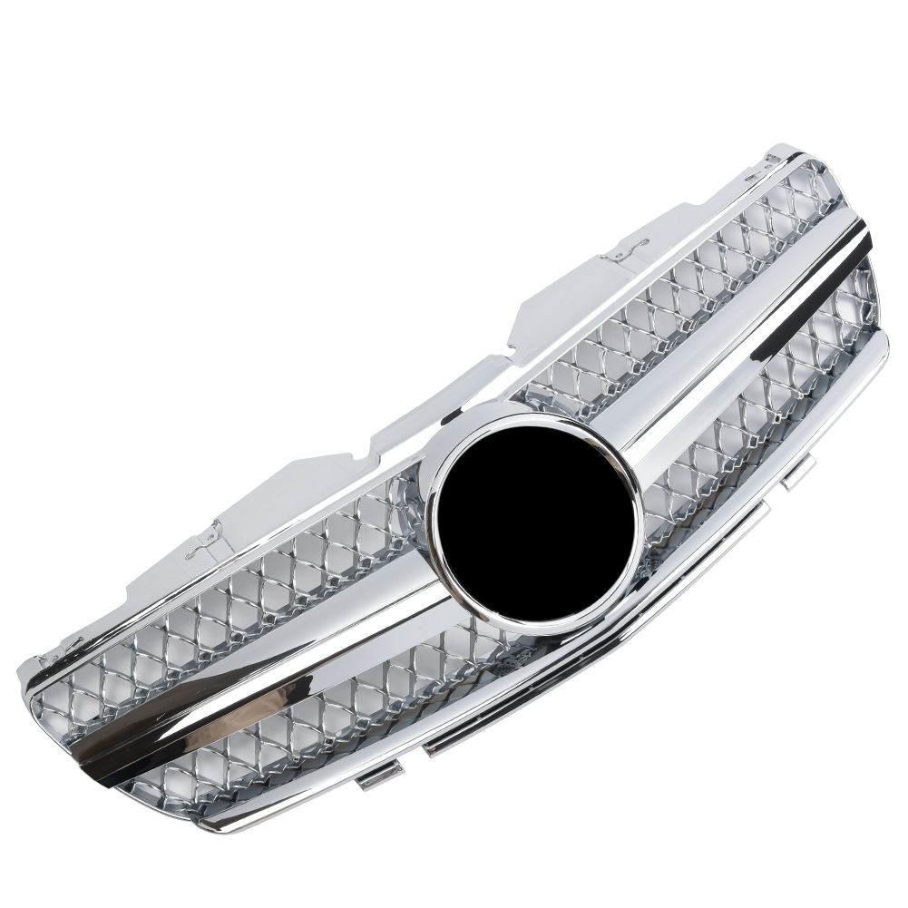 Sports grille for Mercedes R230 SL 2001-2006 glossy white AMG LOOK 