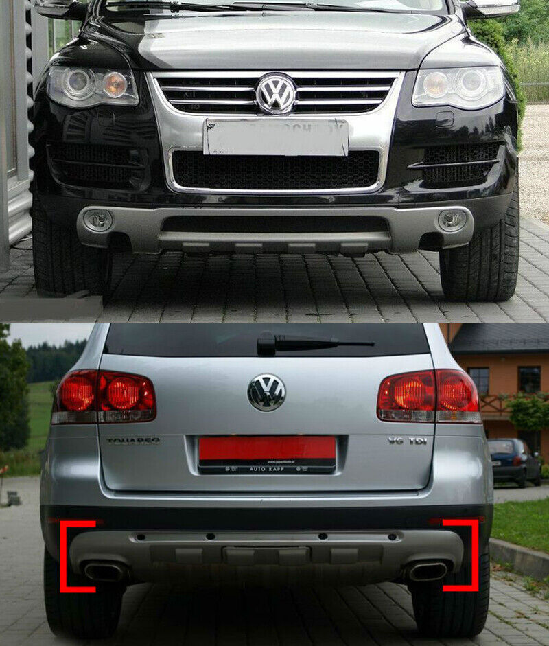 VW TOUAREG 2006 - 2010 SPOILER SOTTO PARAURTI ANTERIORE + POSTERIORE DIFFUSORE