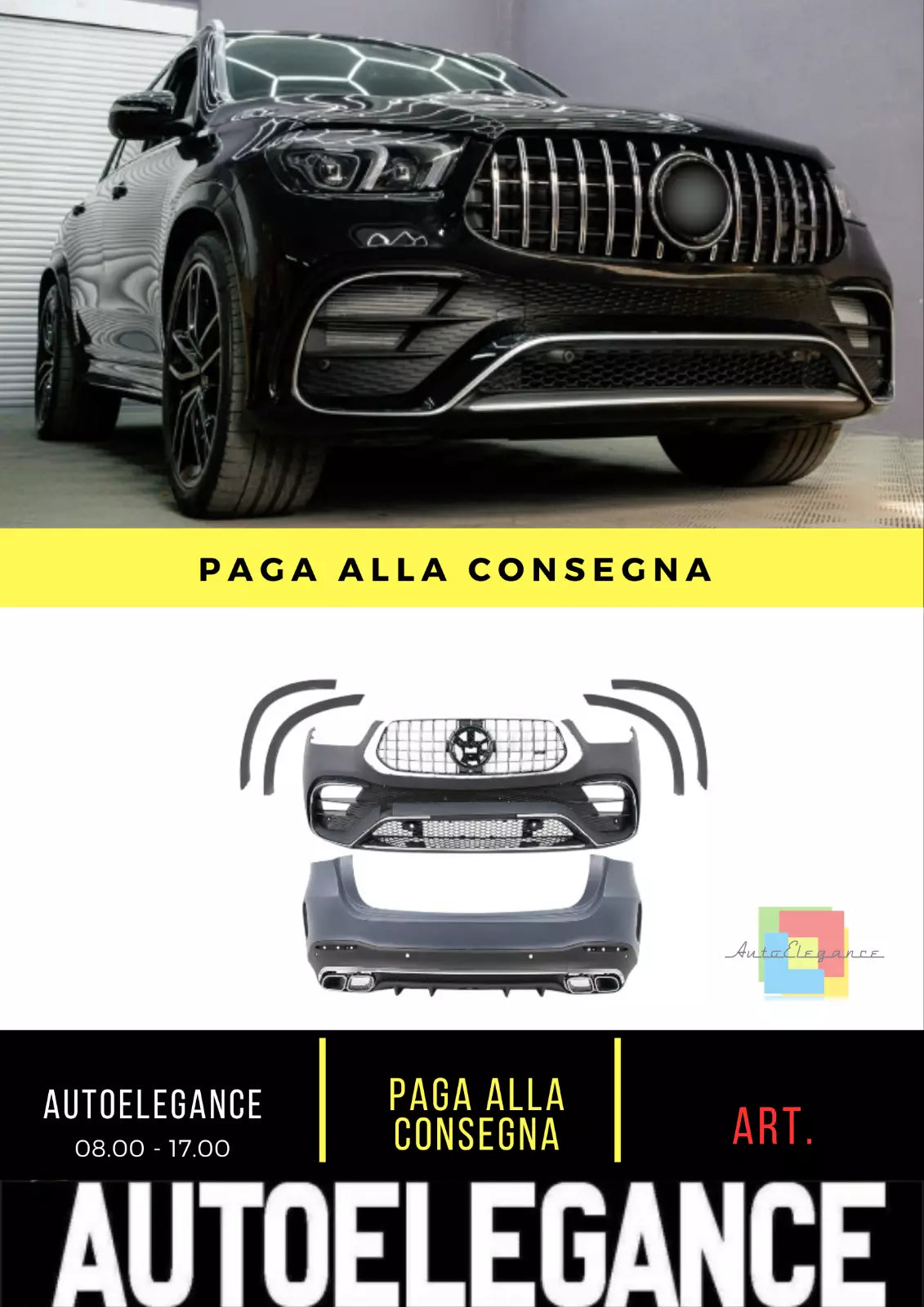 Kit carrozzeria adatto per Mercedes Gle W167 SUV (dal 2019 IN poi) 63S Design