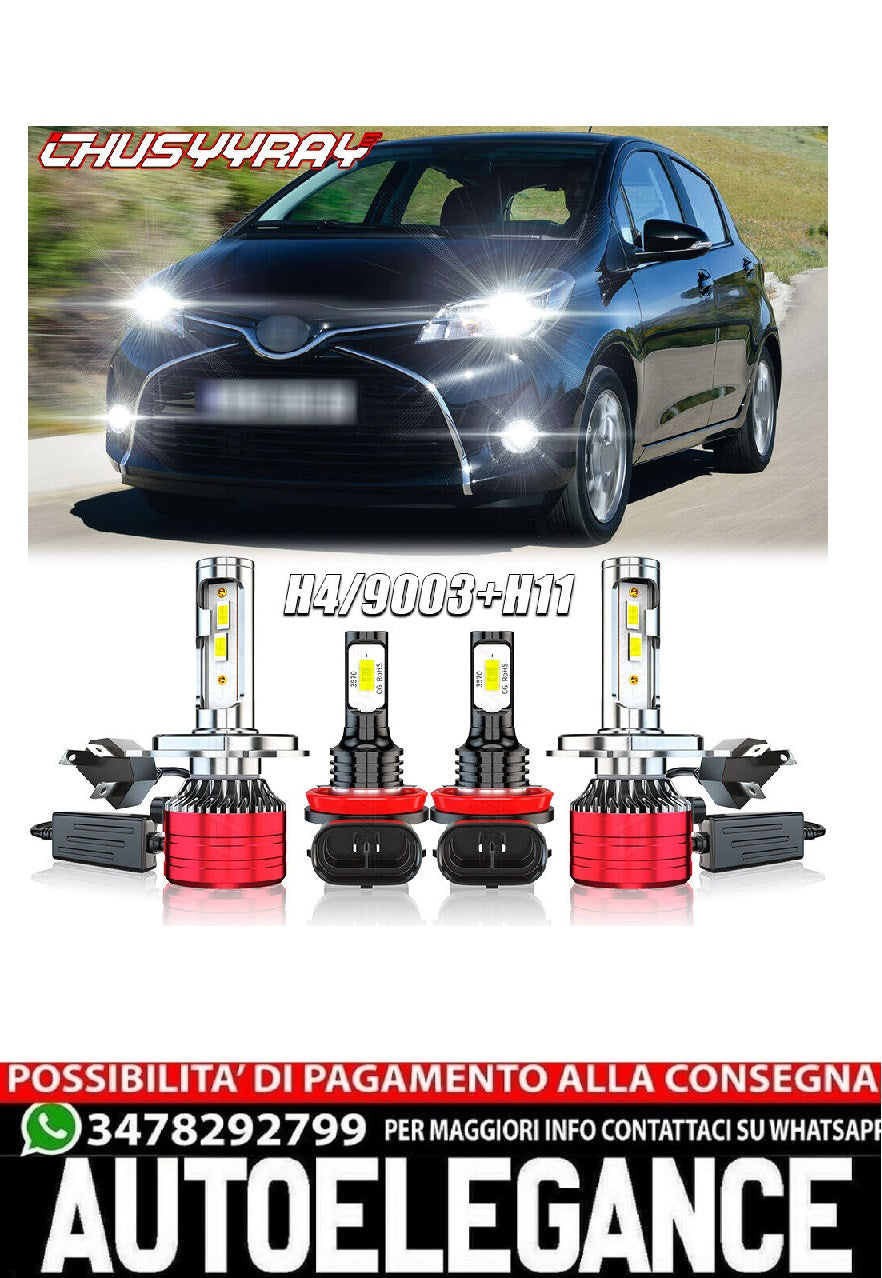 led bulb kit suitable for Toyota Yaris 4Dr Sedan 2007-2019 
