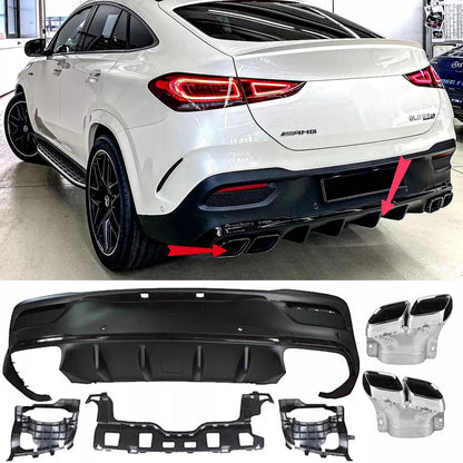 Diffusore+ terminali di scarico ADATTO PER Mercedes W167 GLE COUPE