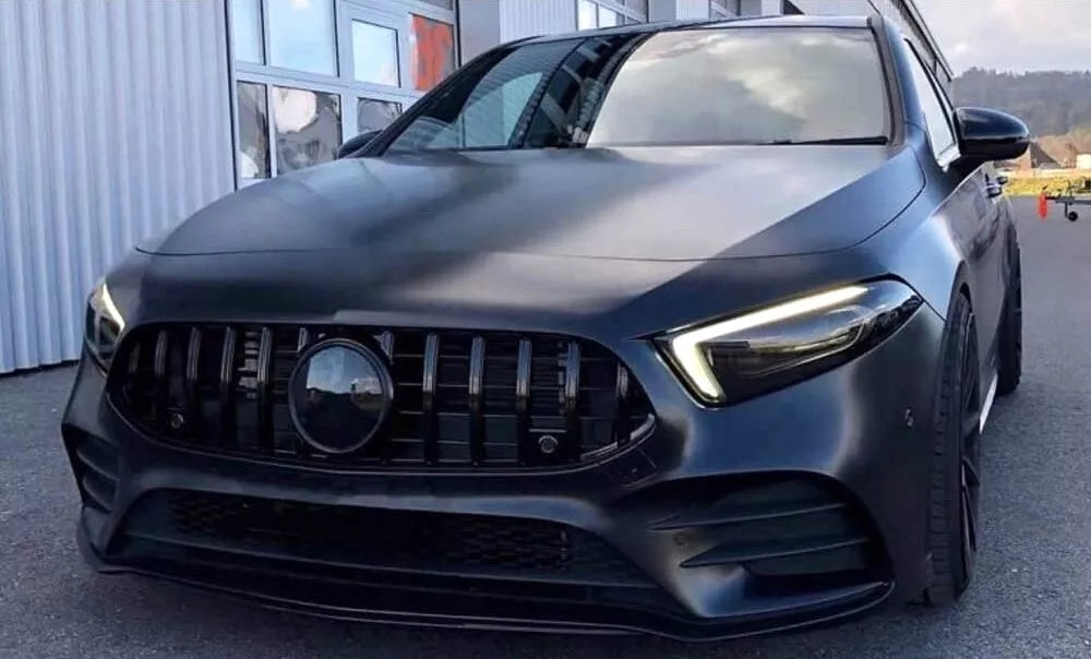 🤩MERCEDES CLASSE A W177 V177 CALANDRE/GRILLE NOIR PANAMERICANA STYLE 2018-22🤩