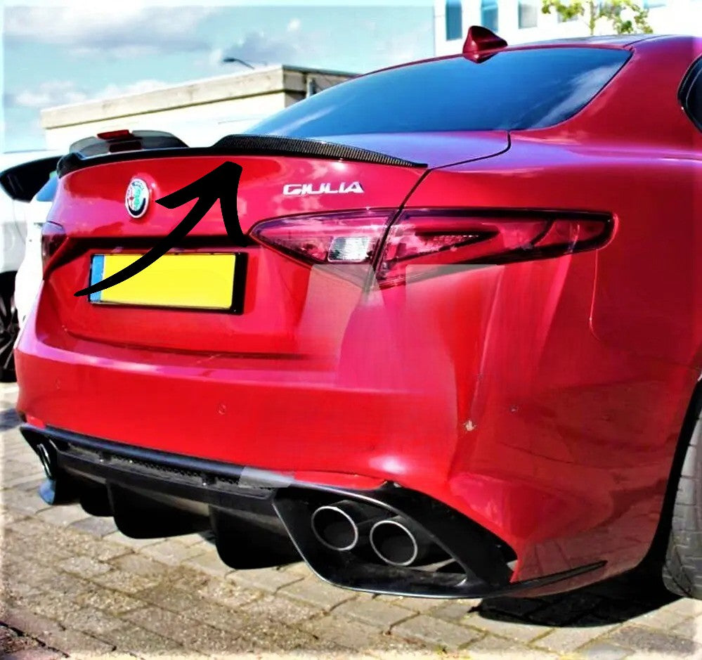 🤍Carbon Fiber Rear Spoiler Fit For Alfa Romeo Giulia 952 2015+