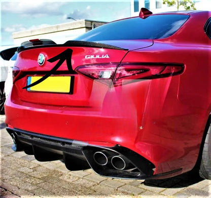 🤍Carbon Fiber Rear Spoiler Fit For Alfa Romeo Giulia 952 2015+