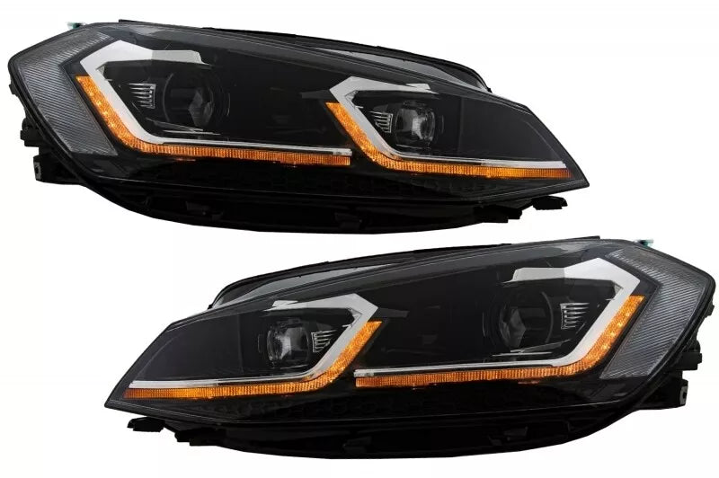 😍Griglia per VW Golf 7.5 Facelift 2017+ GTI Look RHD Fari LED Luci Dinamiche😍