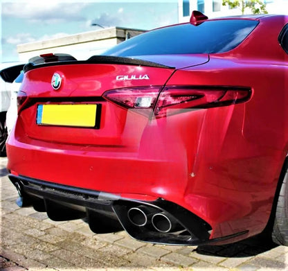 😎Carbon Fiber Rear Spoiler Fit For Alfa Romeo Giulia 952😎