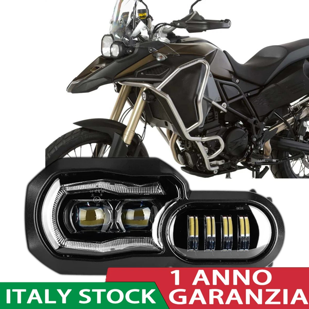 🔥Faro LED Omologato – BMW F800GS / F800GS Adventure / F800R / F700GS🔥