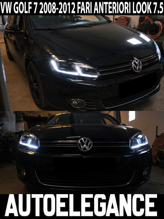 Fari a LED per VW Golf 6 VI 08-13 Lifting G7.5 Tessuto Argento Dynamic Lhd-Mostra