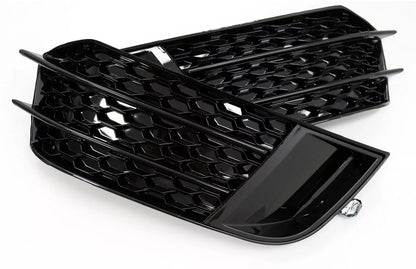 🤩Lato griglie Coperture fendinebbia per Audi A1 8X 2010-2015 RS1 Look Nero🤩