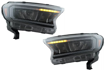 ✨LHD Fari Barra luminosa LED per Ford Ranger 15-20 Full Housing nero Dinamico✨