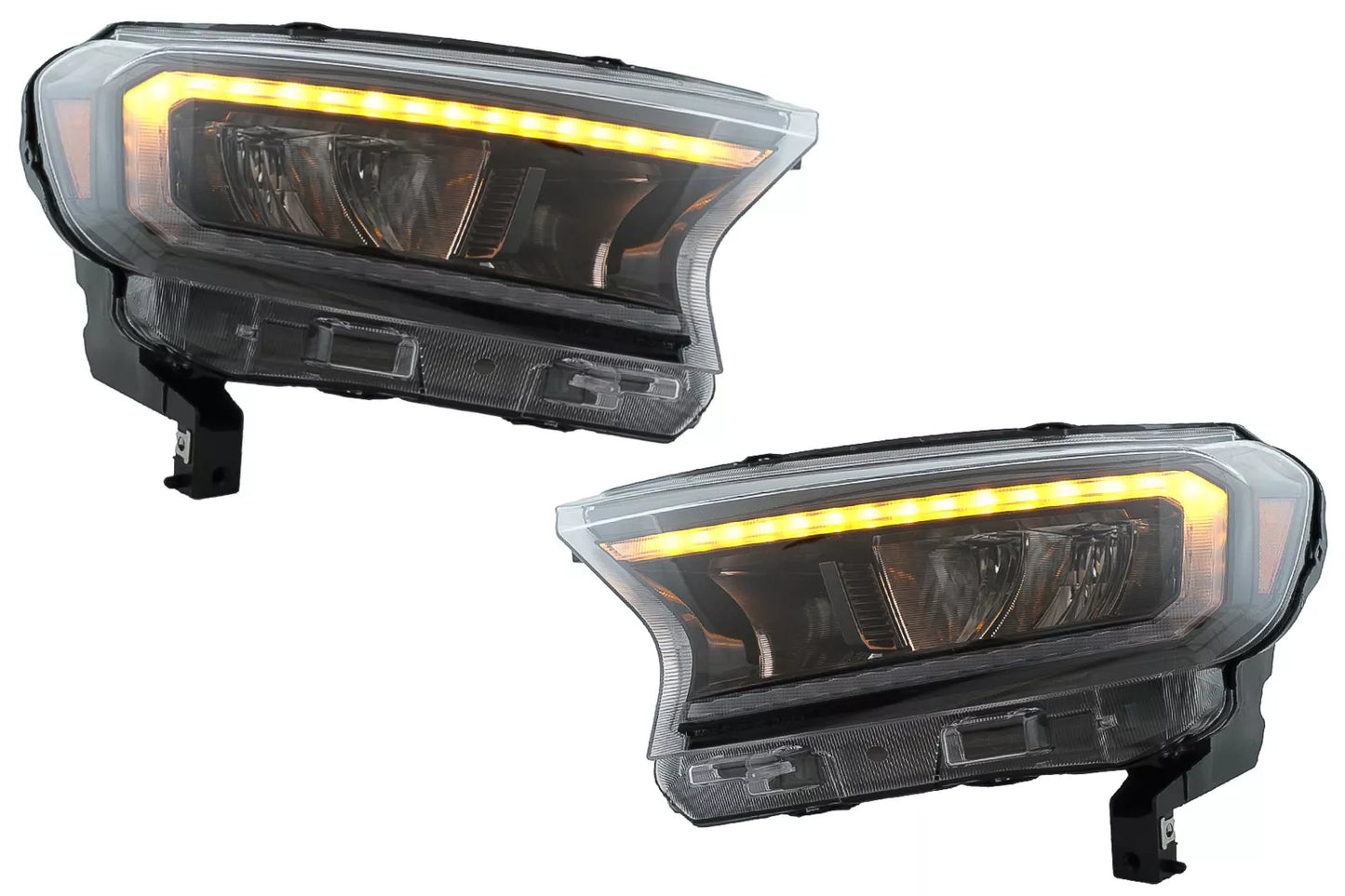 ✨LHD Fari Barra luminosa LED per Ford Ranger 15-20 Full Housing nero Dinamico✨